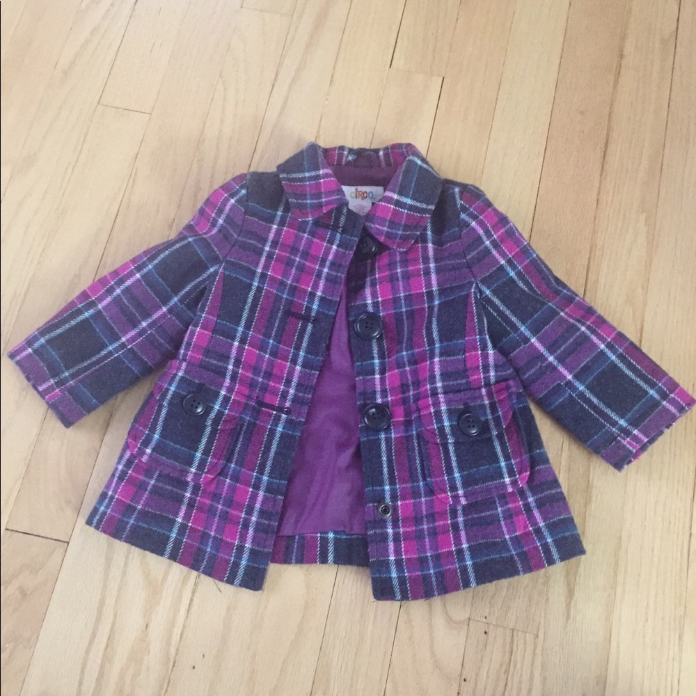 Adorable Circo girls plaid coat