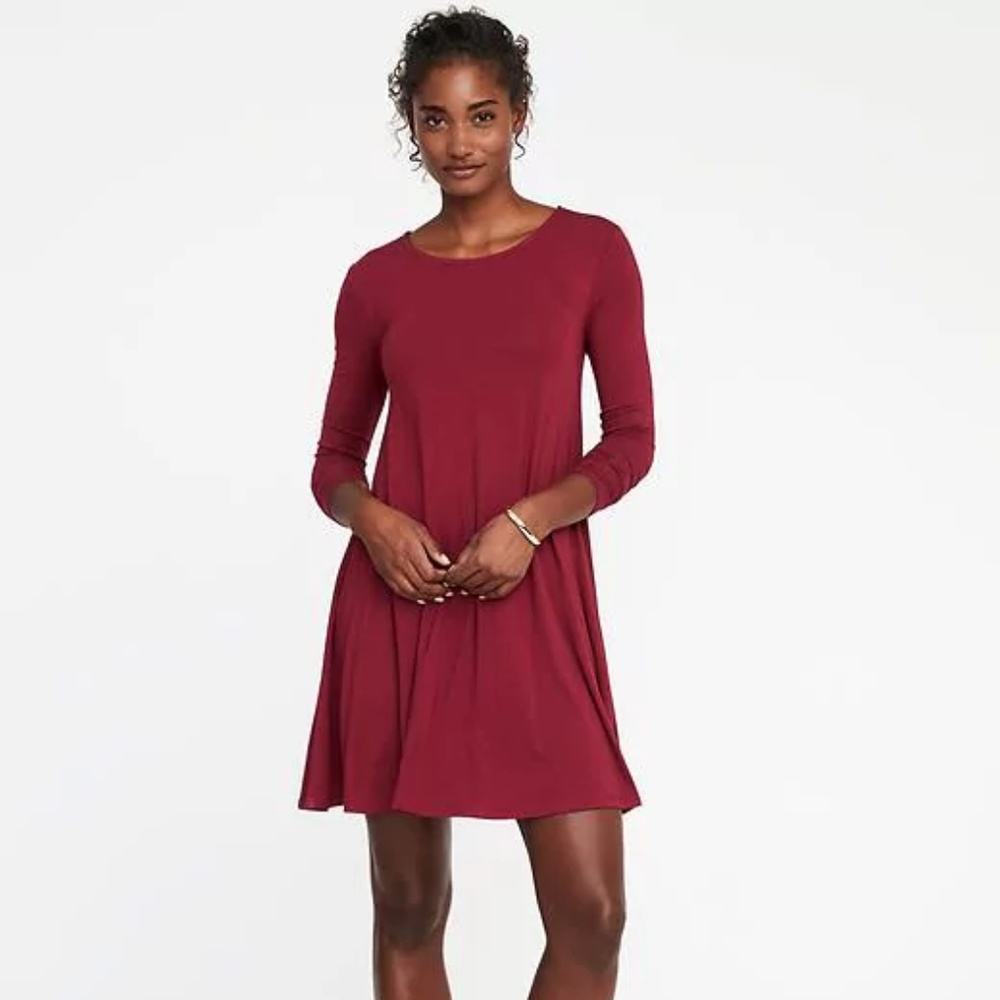 Jersey-Knit Swing Dress, great for the holidays !
