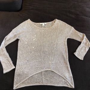 Long sleeve sequin top