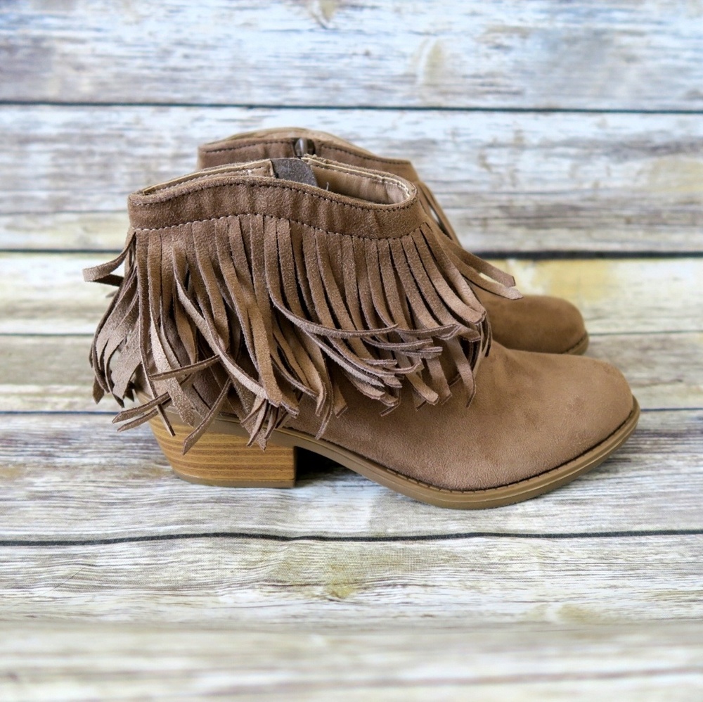 Sold Tan fringe ankle boots