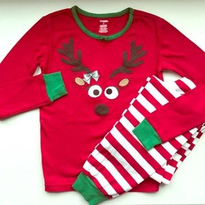 GYMBOREE CHRISTMAS REINDEER 2-PIECE PAJAMA SET