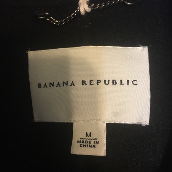 🌟Banana Republic Black Wool Coat, M🌟 - Picture 3 of 4