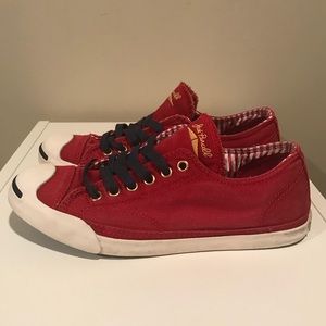 CONVERSE Jack Purcell Burgundy Navy Gold Sneakers