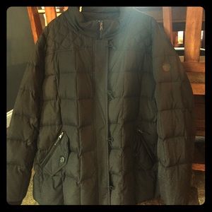 Plus size Toggle Down Coat with hood