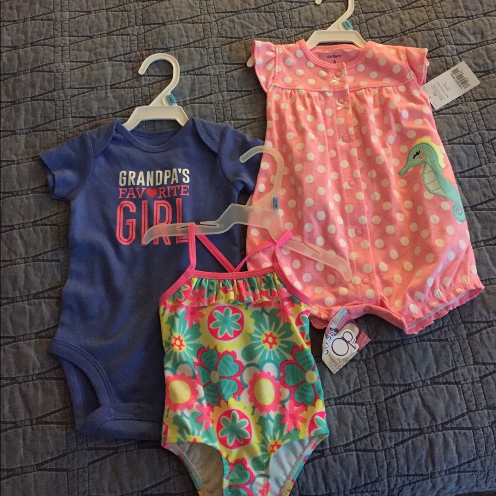 Carters bundle- bathing suit, onesie, bodysuit