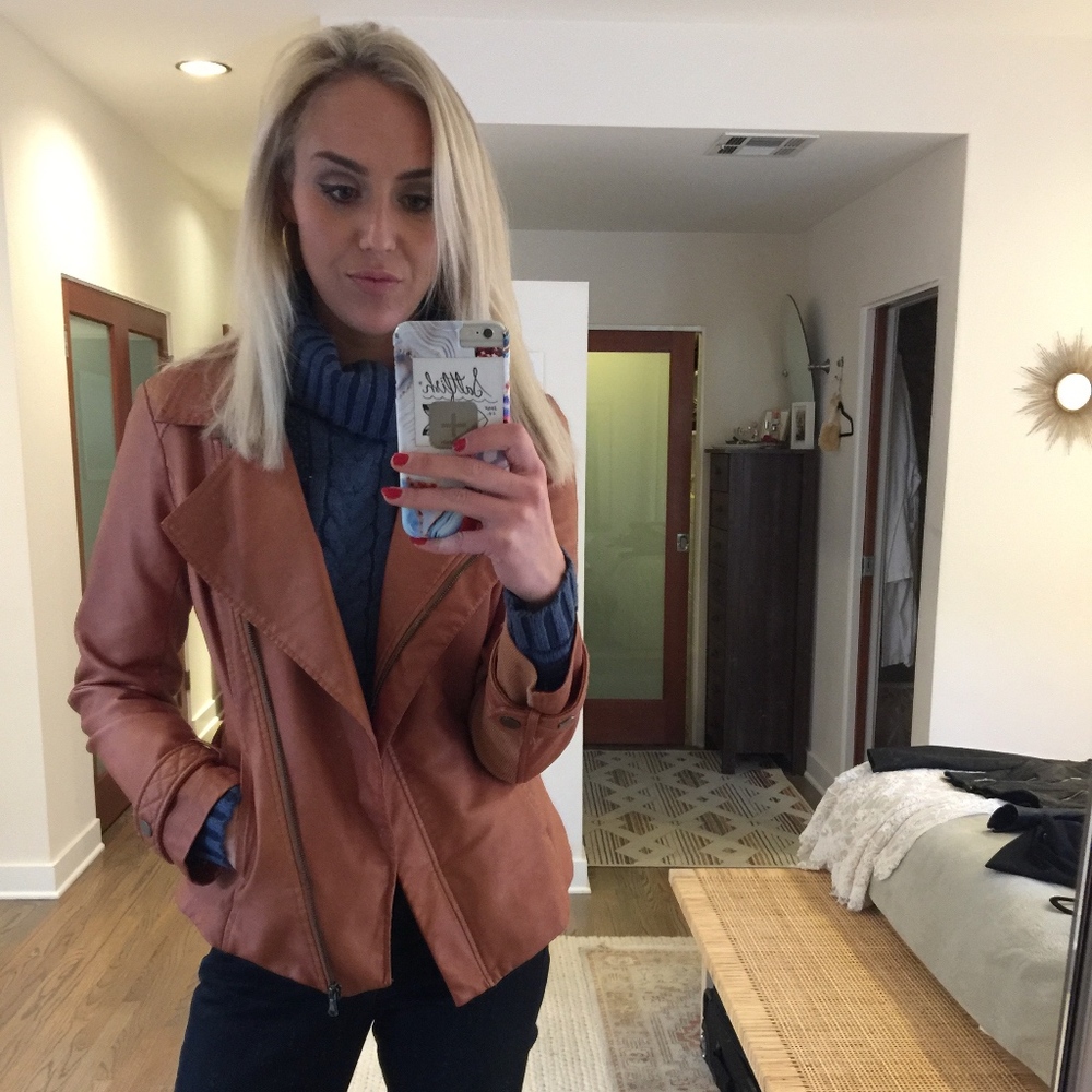 Faux Leather Jacket NWOT