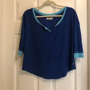 Hollister blue half sleeve in size medium