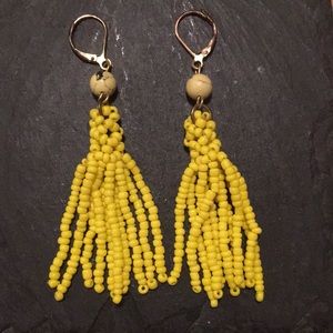 Yellow beaded Earrings
