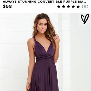 Always stunning convertible purple maxi lulus