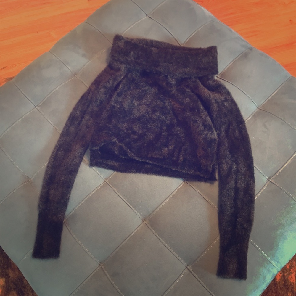 Fuzzy crop top