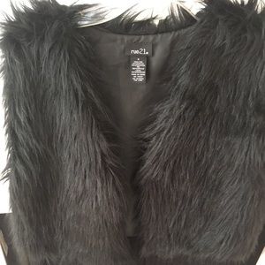 Black fur vest