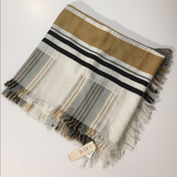 Merona Accessories - NWT Merona Neutral Plaid Blanket Scarf