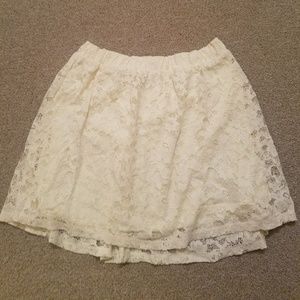 Cream lacy skirt