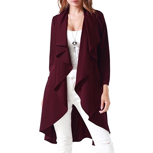 fairlygirly Sweaters - 💥 LAST ONE Drape Front Waterfall Lapel Cardigan