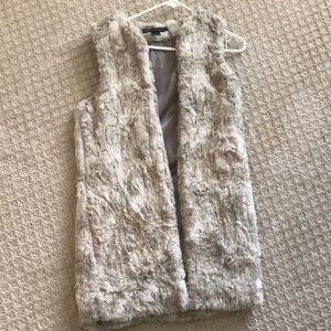 French connection fur vest