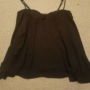 Cute black spaghetti strap top
