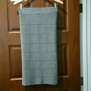 LANE BRYANT METALIC SPANDEX KNIT SKIRT