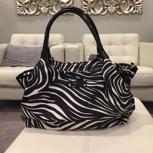 KATE Spade "woodblock" zebra "Stevie" bag.  NWT.