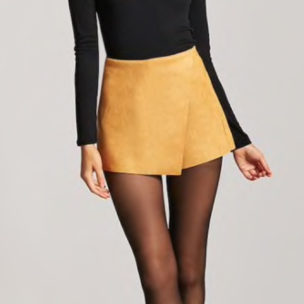Faux Suede A-line skirt