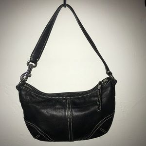Black leather Coach bag