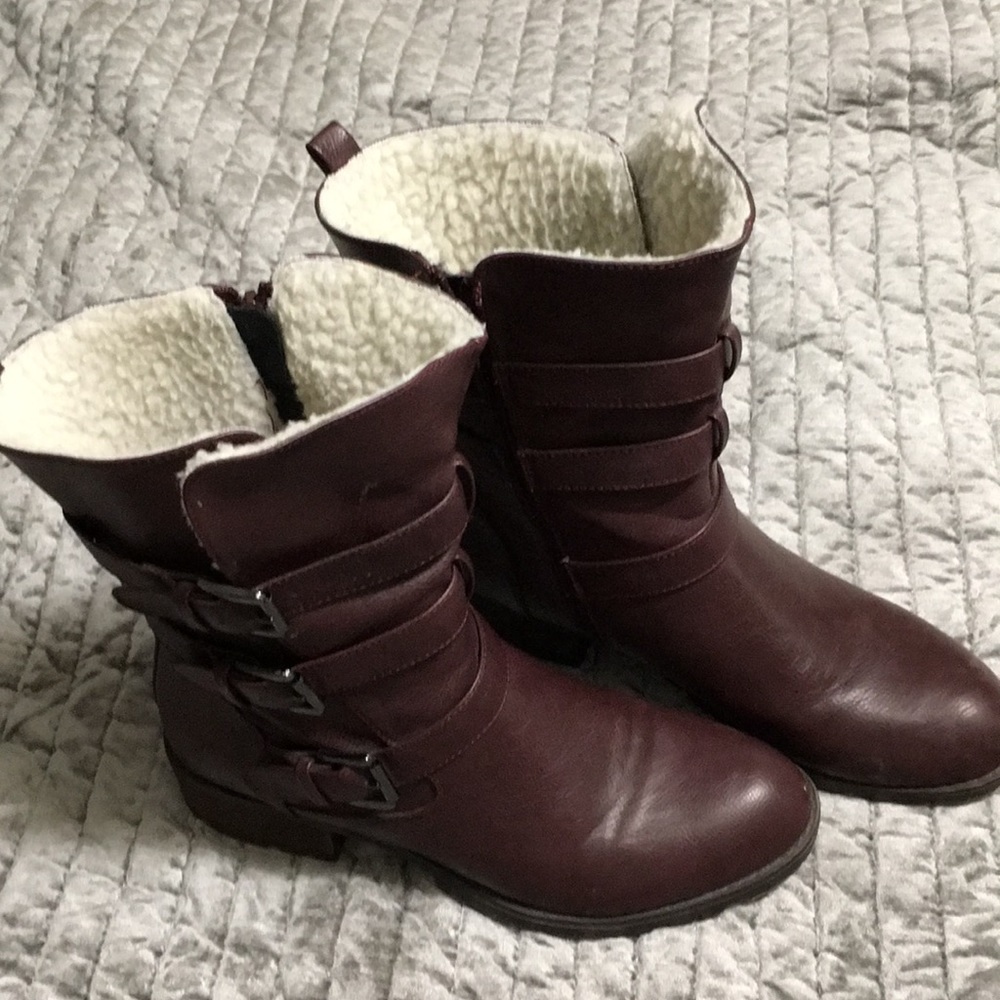 JustFab Burgundy Boots