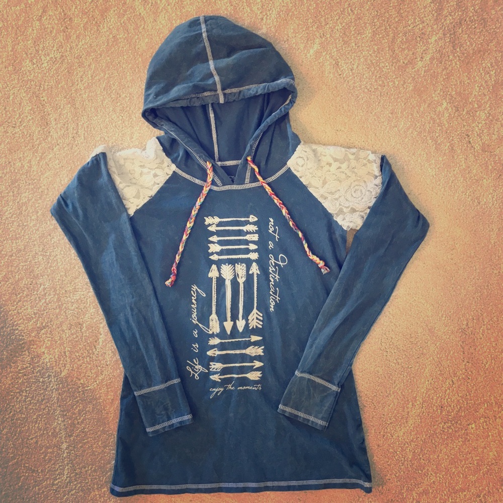 Blue pullover shirt sweater