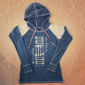 Blue pullover shirt sweater