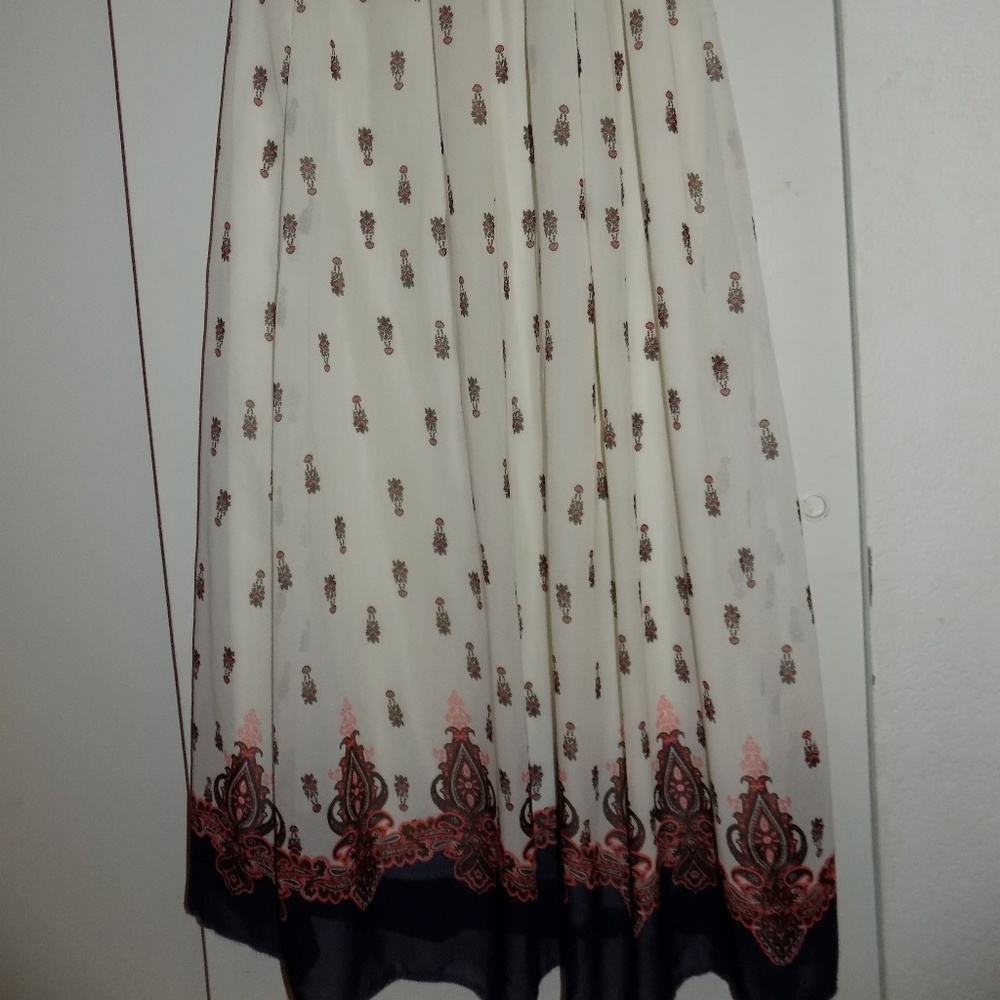 Paisley Trim Maxi Skirt