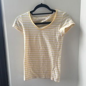 Yellow & white striped tee