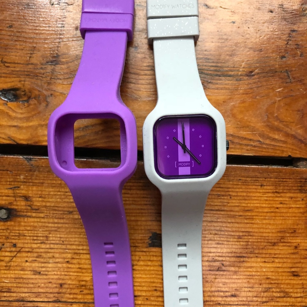 Modify Watch Purple Face with Two Straps