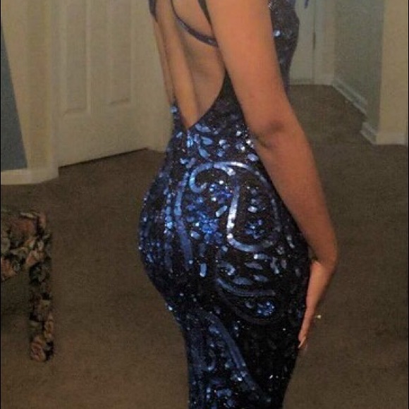 Primevera Royal Blue & Black Prom Dress😍💙💎 - Picture 6 of 8