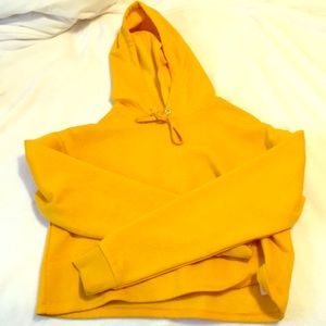yellow H&M cropped hoodie size small