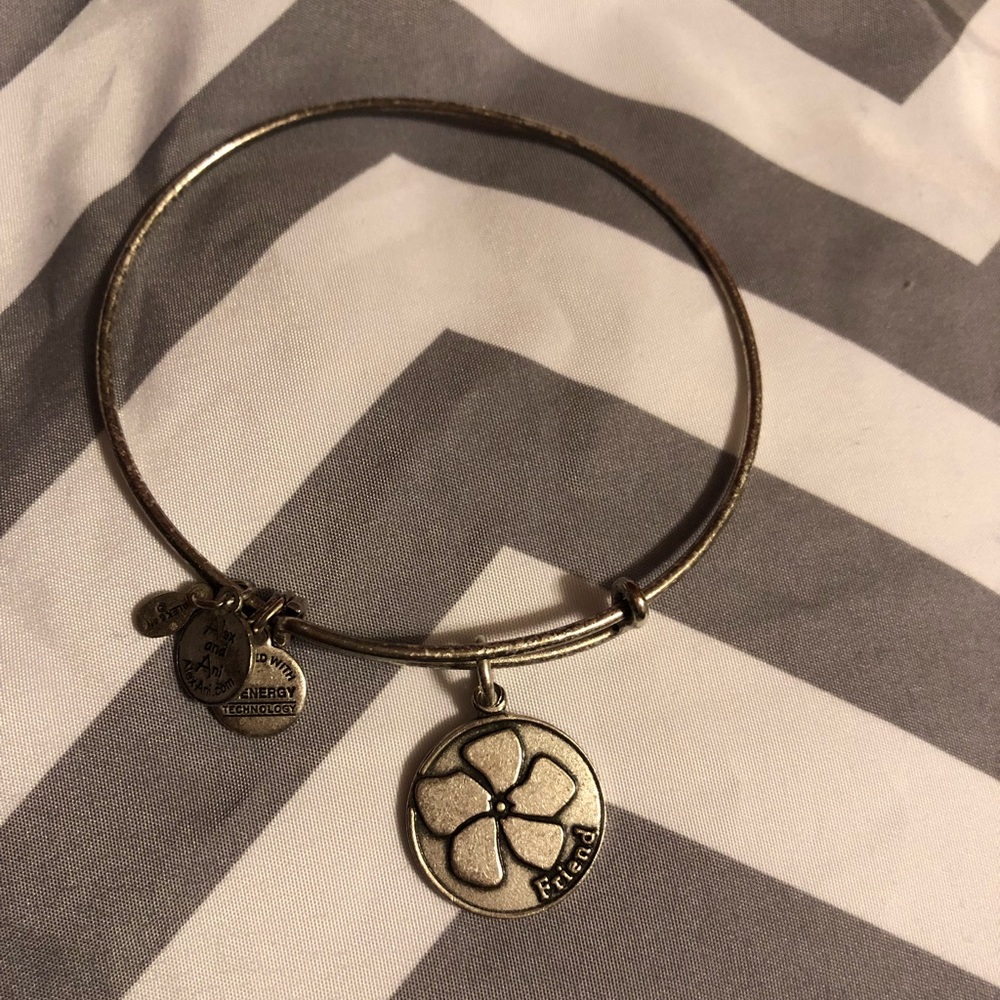 Silver Alex and Ani friend bracelet