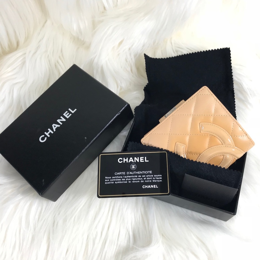 Authentic Chanel Cambon CC Quilted French Wallet