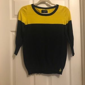 U.S. Polo Assn. Medium, navy & yellow half sleeve