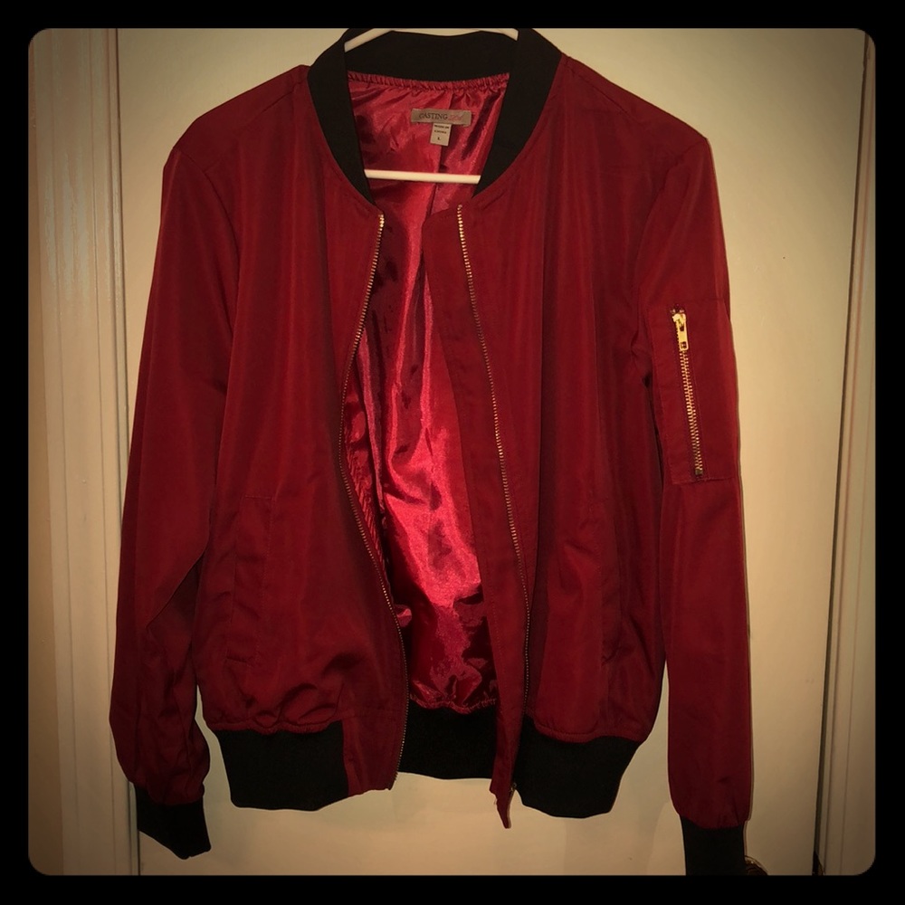 Bomer Jacket Red