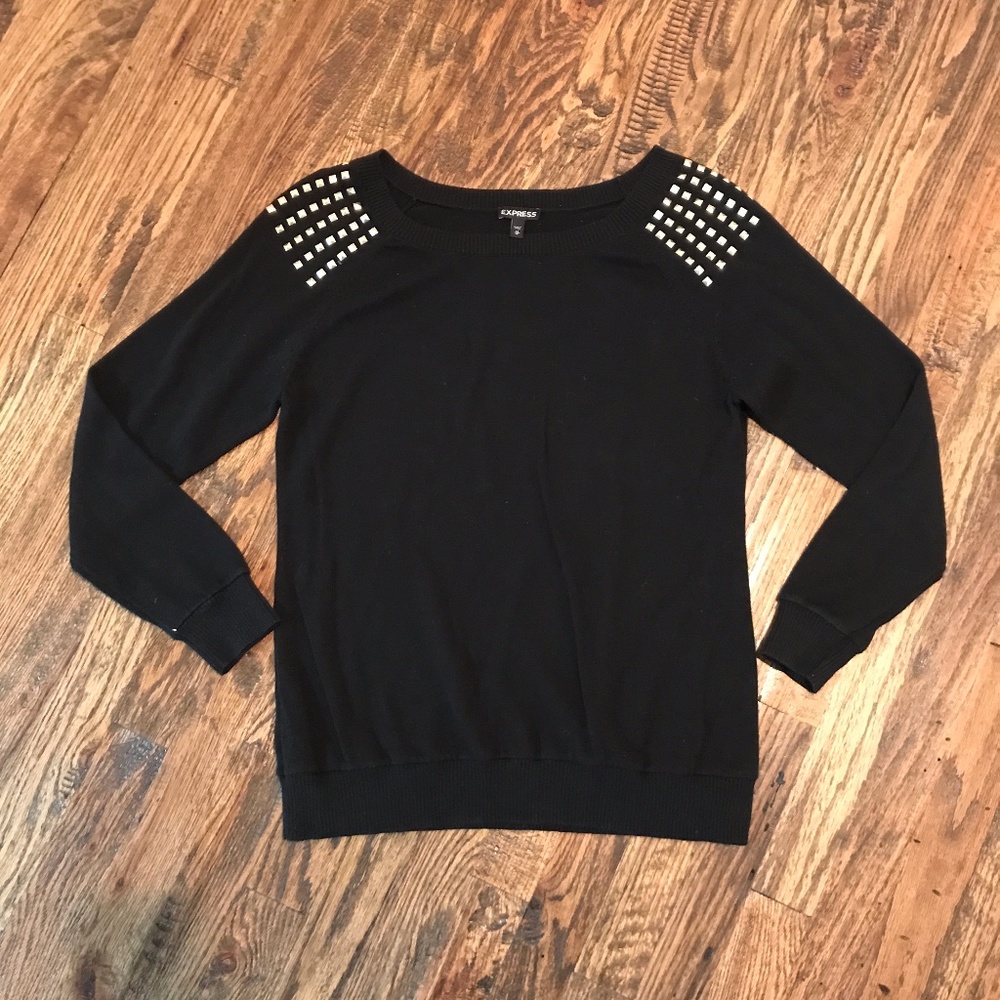 Express Studded Black Sweater