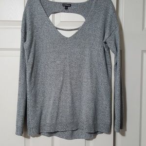 Ripped open back sweater