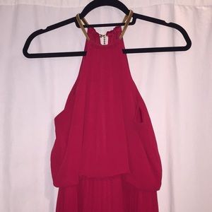 Lulu's Red Pleated Dress
