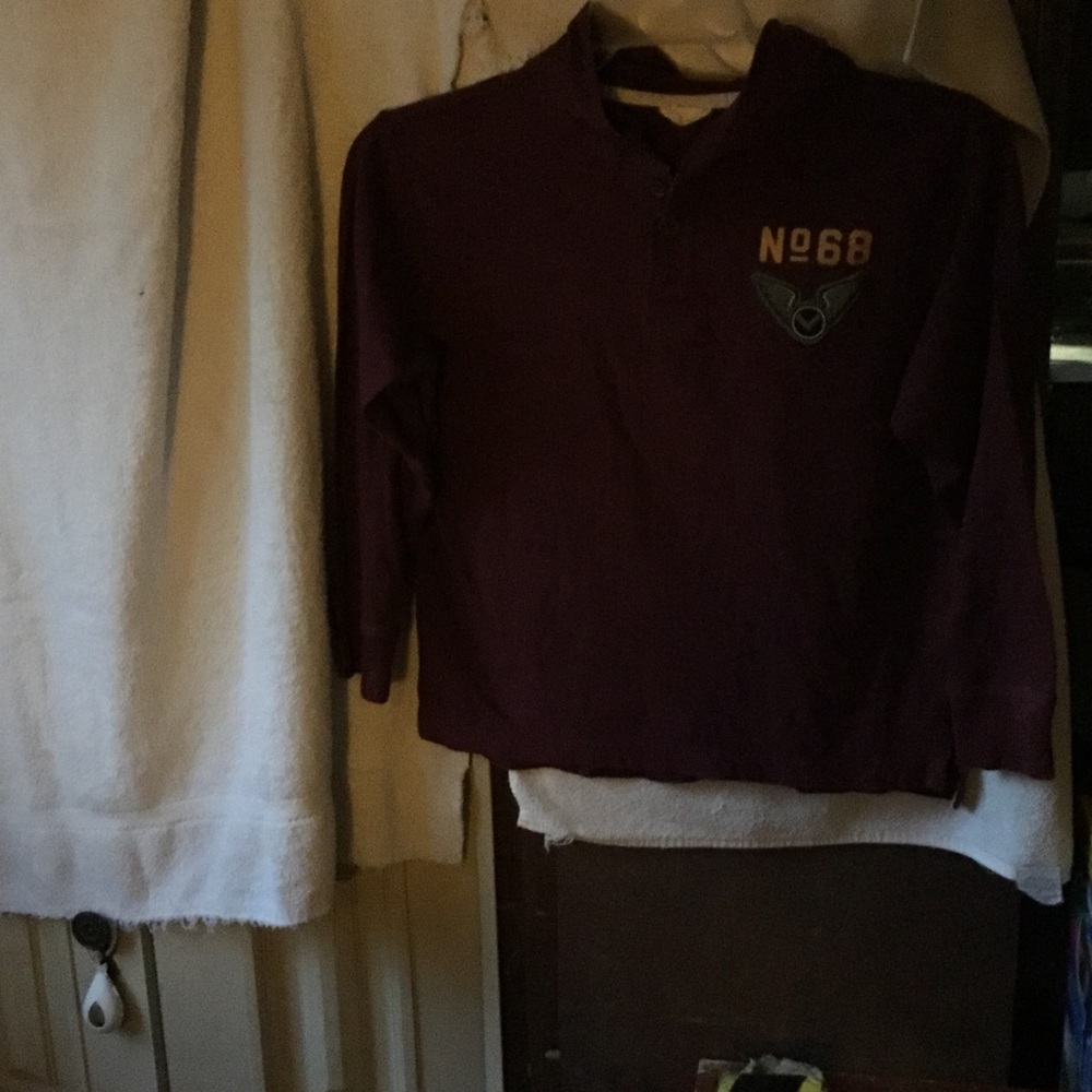 Boys maroon shirt with hood