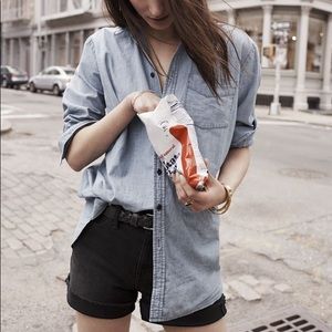 Madewell oversized chambray boyshirt