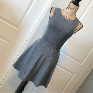 -NWT- ABERCROMBIE grey faux suede mini dress