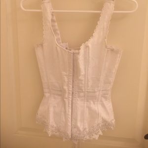White corset with lace detailing
