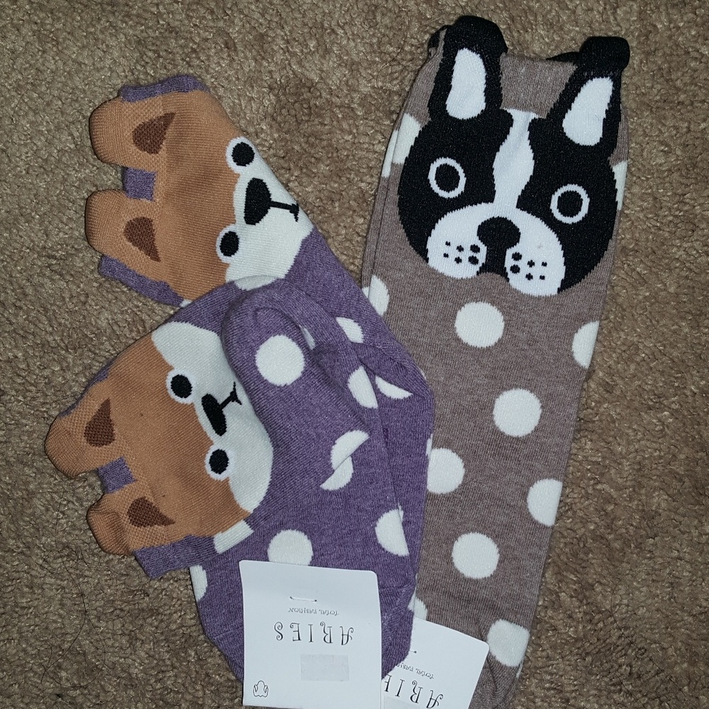*LOT* Cute Polka Dot Dog Socks