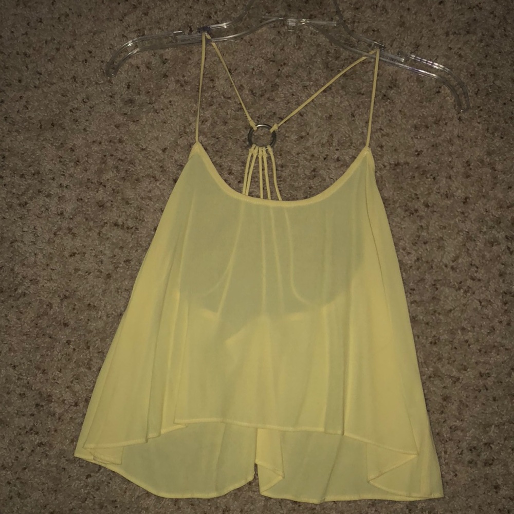 Flowy yellow crop top