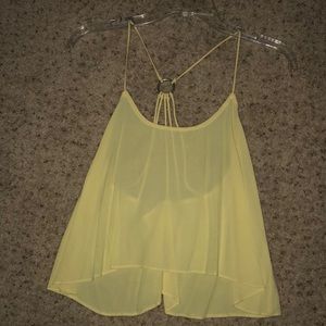 Flowy yellow crop top