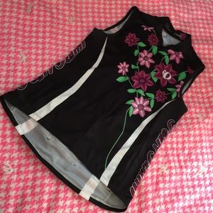 Half zip cycling tank top