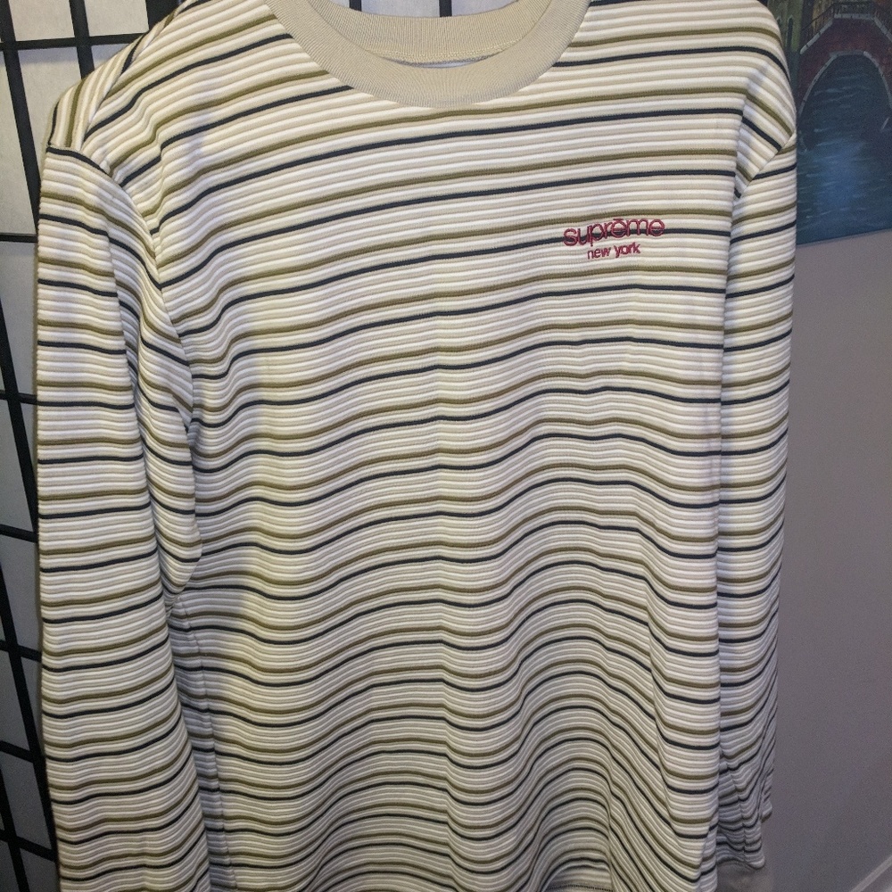 Supreme raised stripes l/s tee