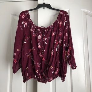 Arizona NWT Deep Ruby Floral
