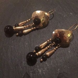 Vintage Hammered Gold Earrings